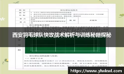 西安羽毛球队快攻战术解析与训练秘籍探秘